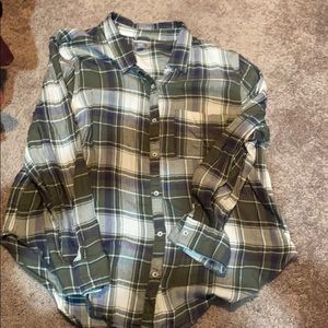 Arie button up plaid blouse